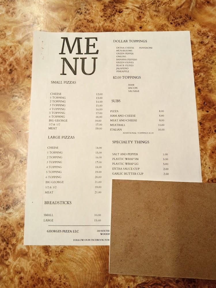 George's Place Menu image 1